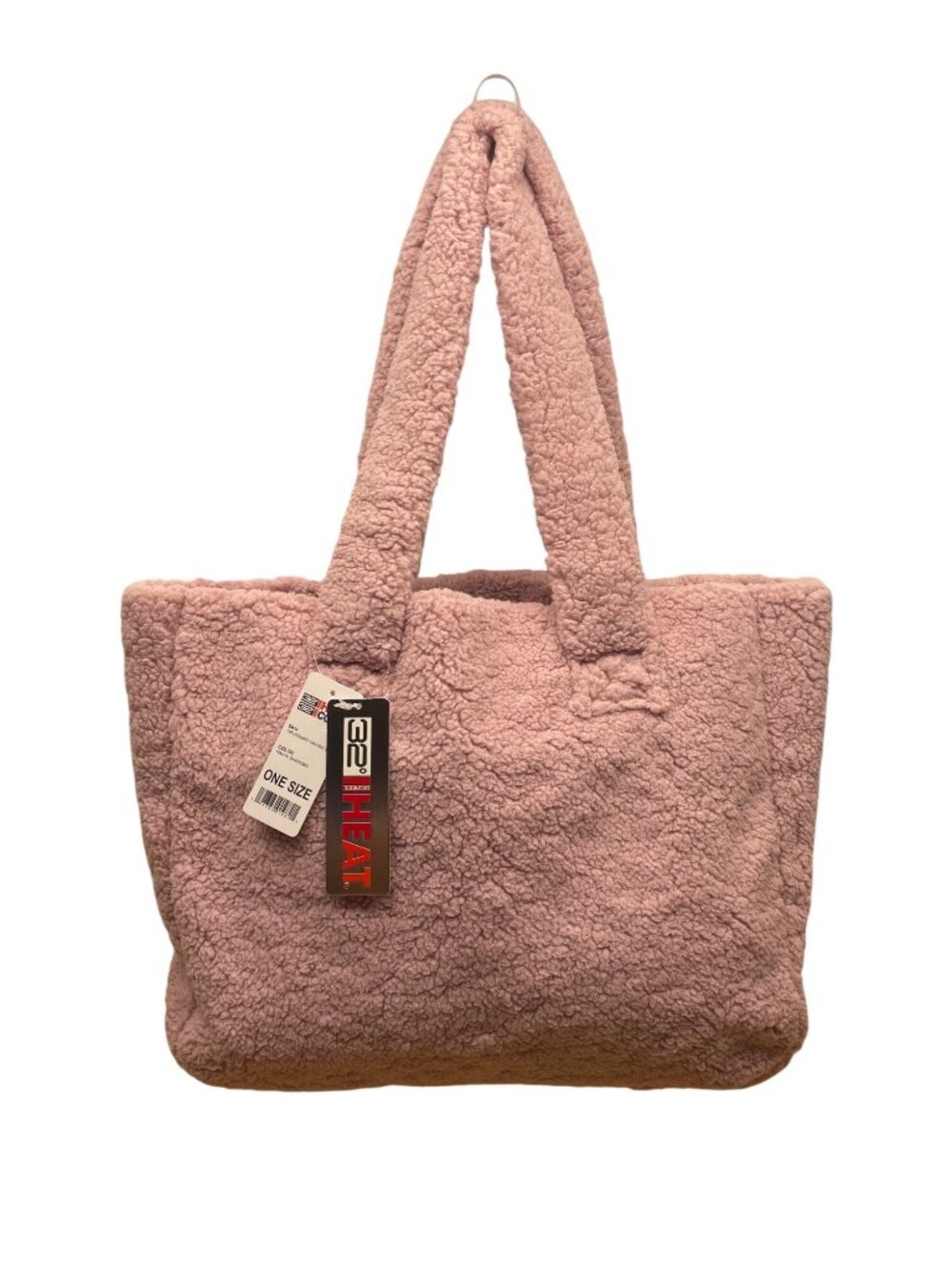 32 Degrees Women’s Mauve Sherpa Tote Bag Soft & Warm With Handles One Size